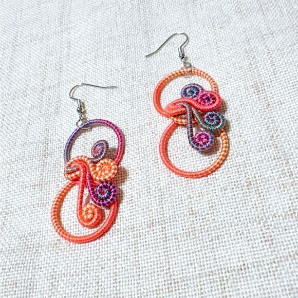 Summer boho earrings N594 - Picture 3 of 4